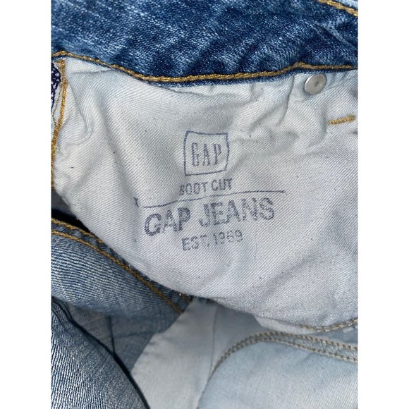 Women's GAP Denim Stretch Bootcut Blue Jeans Size 12 Medium Wash - Picture 11 of 12